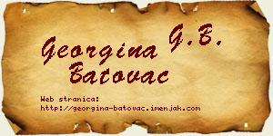 Georgina Batovac vizit kartica